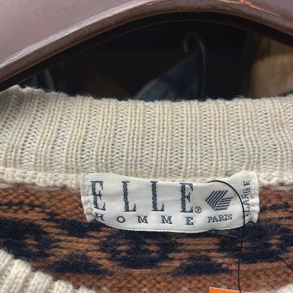 엘레 옴므 파리 크루넥 멀티 패턴 니트 스웨터 N501 상품이미지6