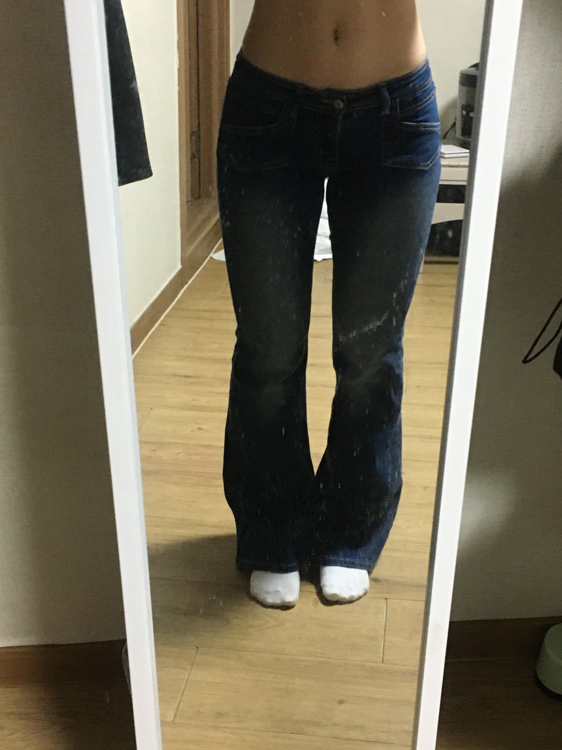 로우라이즈 부츠컷 면데님 상품이미지1