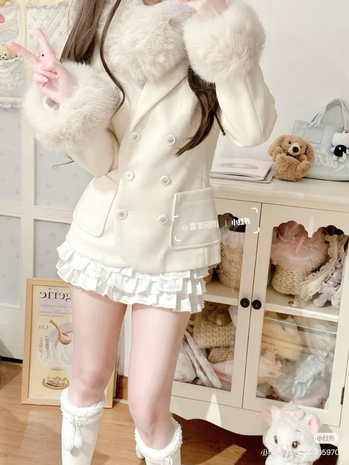 빈티지 오네 히메 갸루 코트 자켓 아우터 랜박 랜덤박스 리즈리사 상품이미지3
