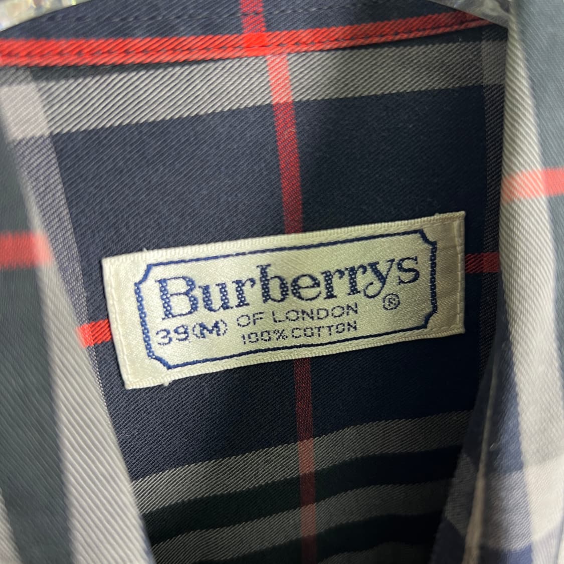 버버리 빈티지 노바 체크 셔츠 M 상품이미지3