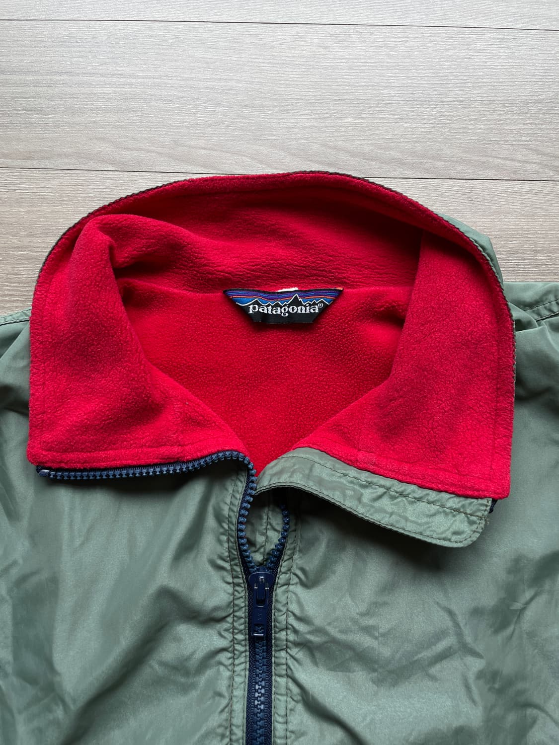 80s 파타고니아 쉘드 신칠라 세이지 그린 봄버 자켓 rare usa 상품이미지3