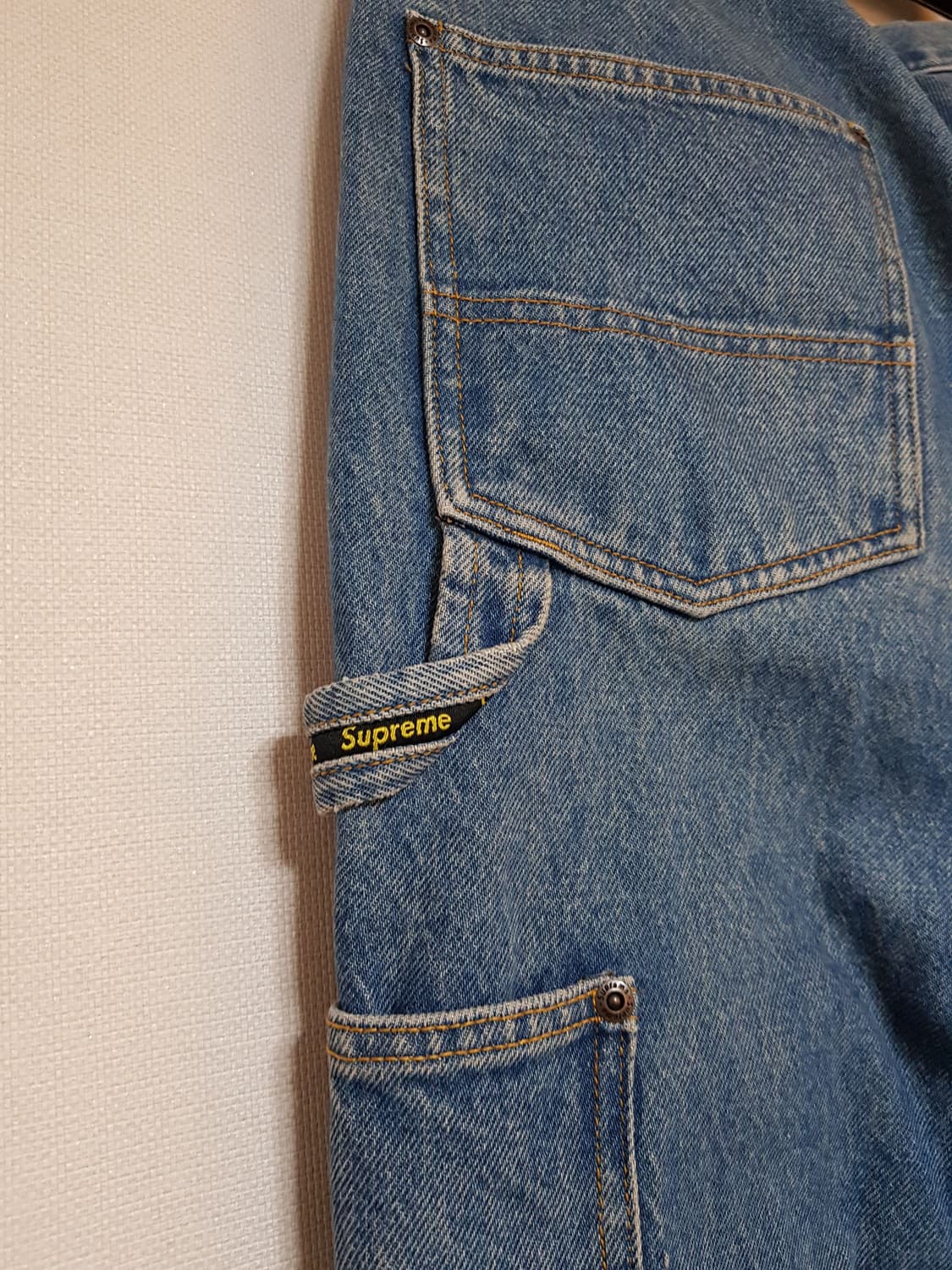 슈프림 더블니 데님 팬츠 진 워시드 인디고 24SS 상품이미지4