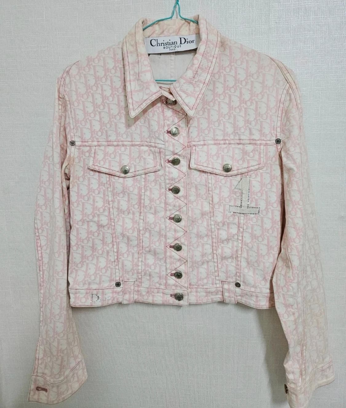 정품 Christian Dior Trotter라인의 핑크 데님 자켓 상품이미지1