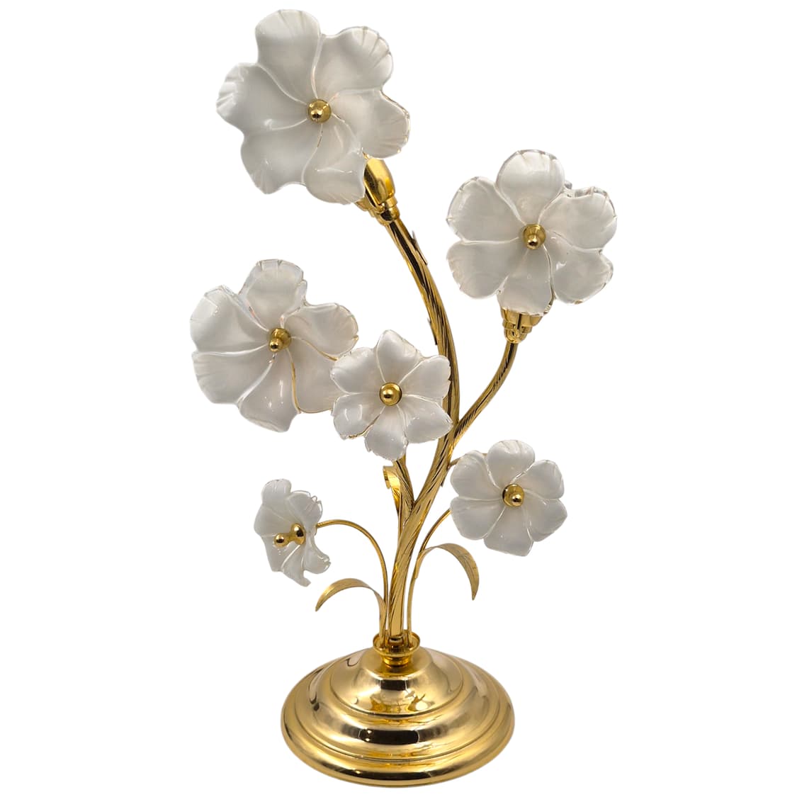 90s 야마기와 밀크글라스 플라워 부케 스탠드 램프 상품이미지4