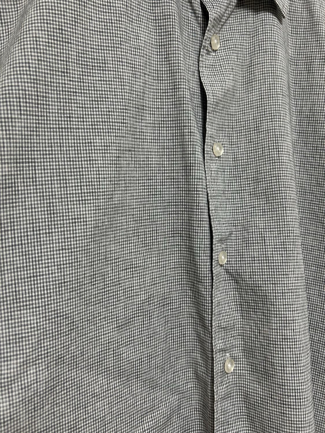 (남성) 반팔 회색 체크셔츠 105 상품이미지4