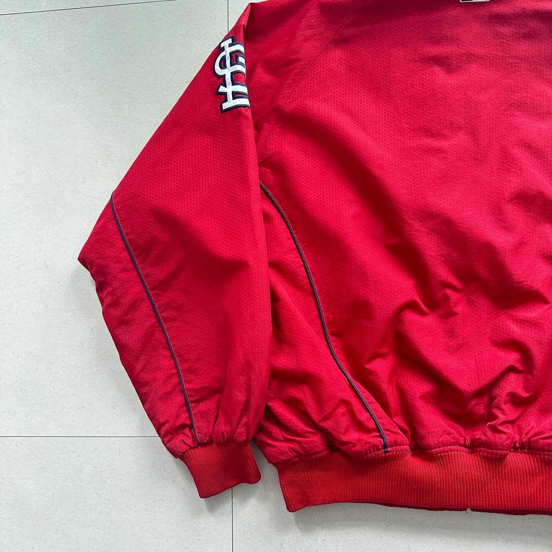 [L] 마제스틱 세인트루이스 카디널스 어센틱 후리스 안감 자켓 상품이미지9