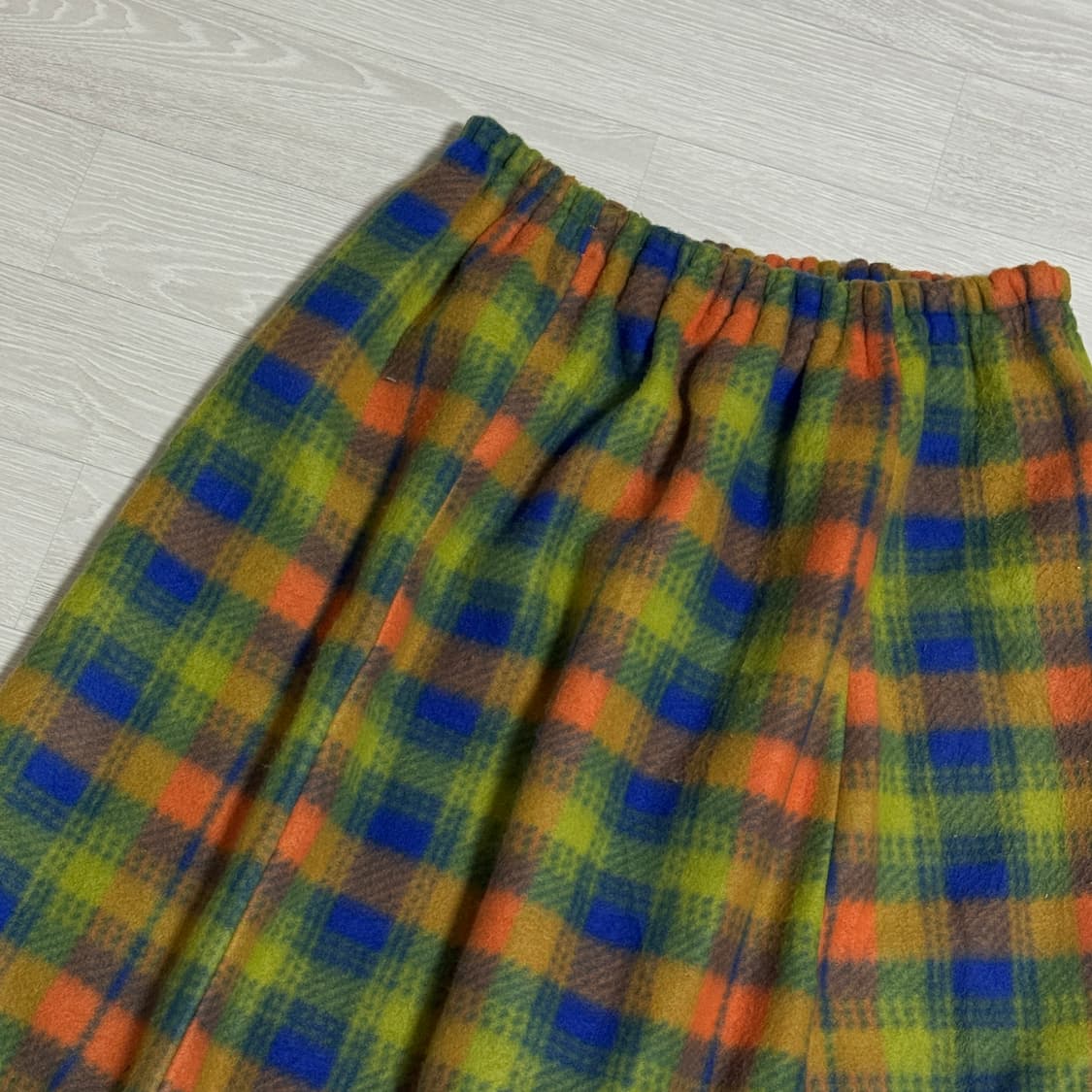 🍀 컬러 체크 밴딩 롱 스커트 🍀 상품이미지2