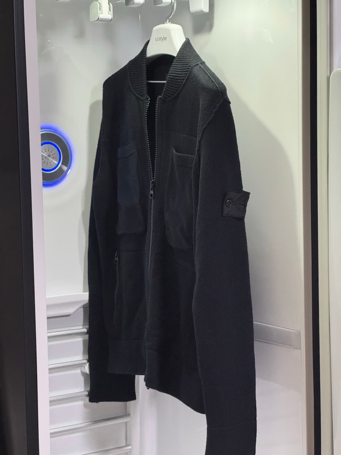 스톤아일랜드 쉐도우프로젝트 니트 집업 블랙 가디건 S 상품이미지6