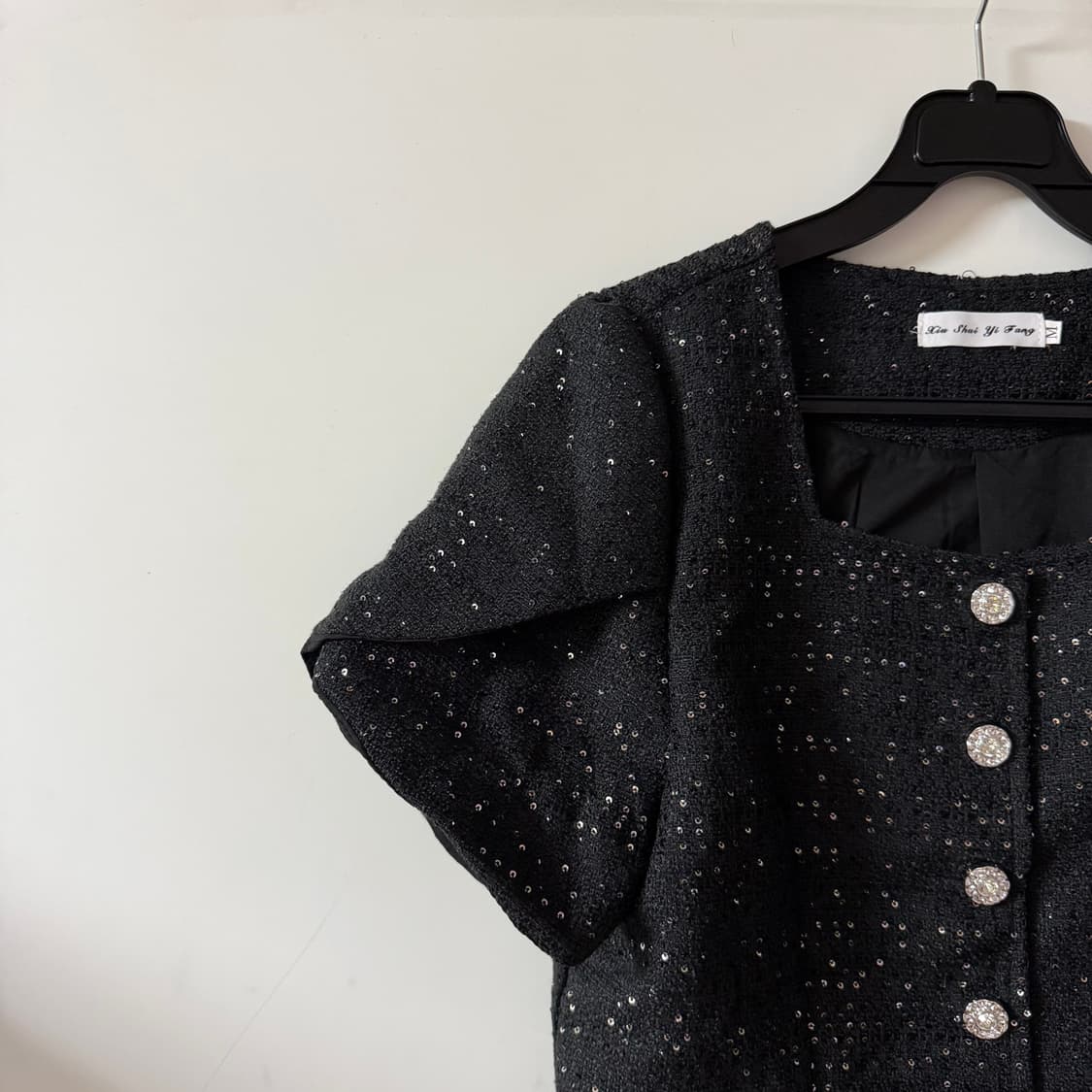 새상품 여자 반팔 트위드 자켓 (벨트포함) 상품이미지3