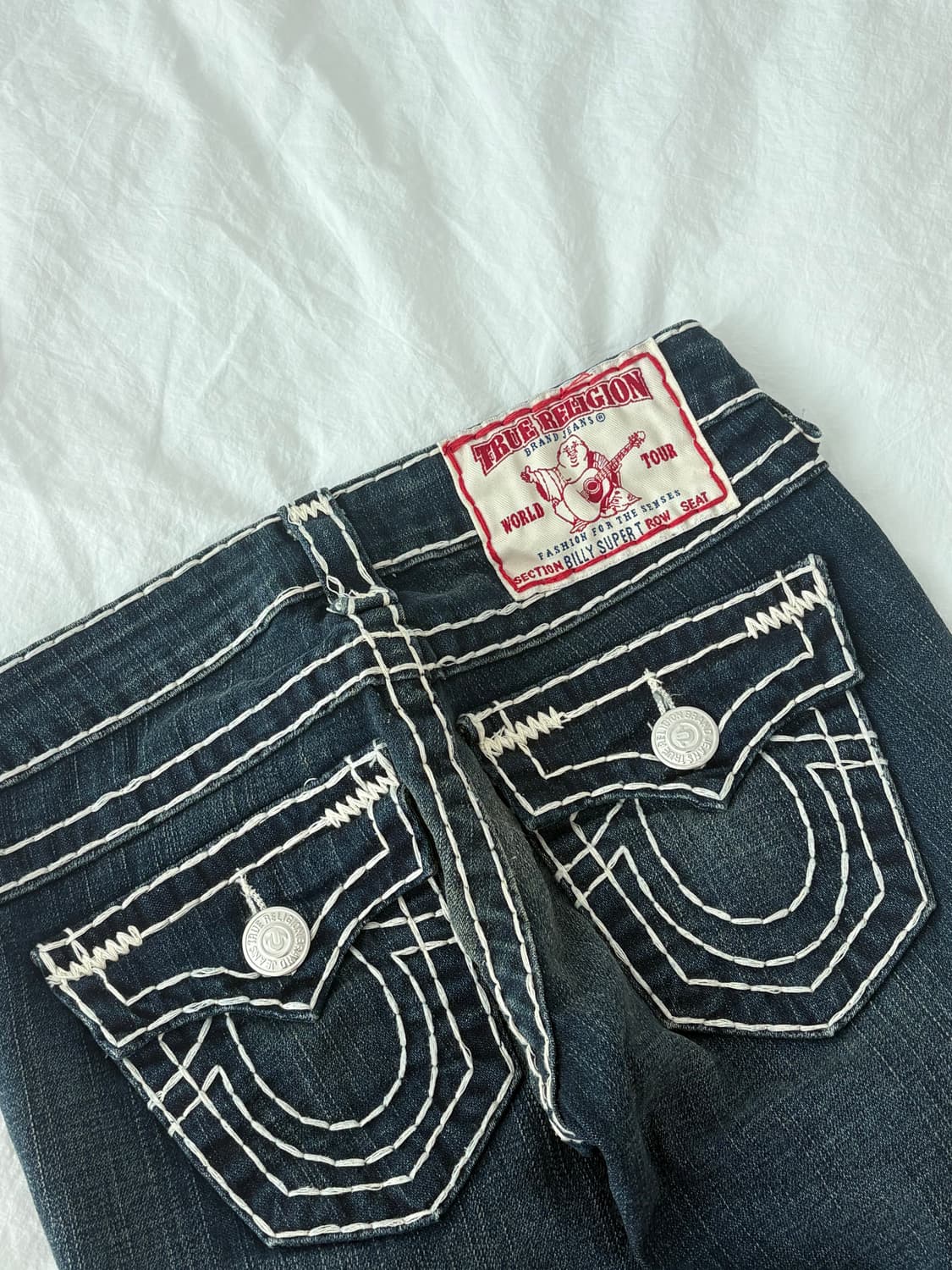 트루릴리전 빌리 슈퍼T 스티치 진청 데님팬츠  상품이미지1