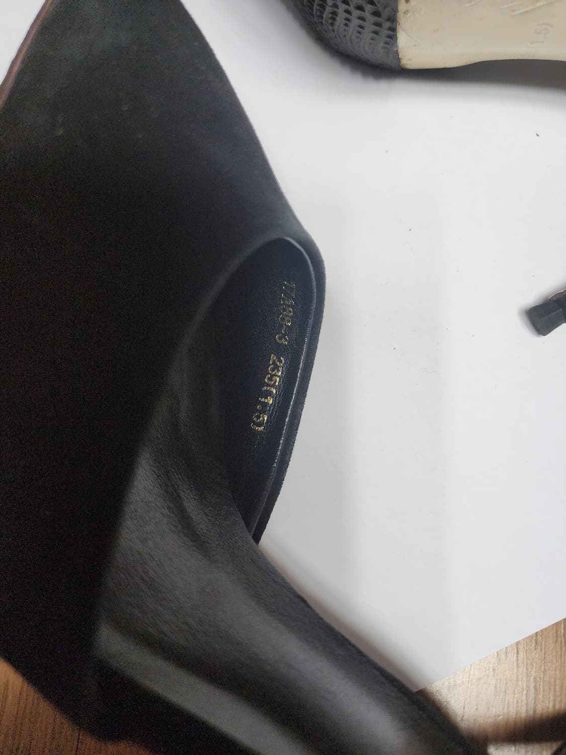 MSK Studio 블랙 스웨이드 힐 펌프스 235 상품이미지5