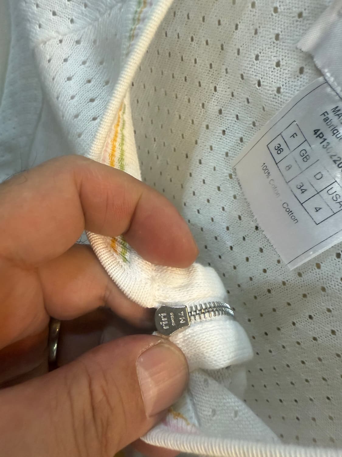 38/55-66 정품 디올 화이트 메쉬 로고집업 자켓 팝니다 상품이미지5