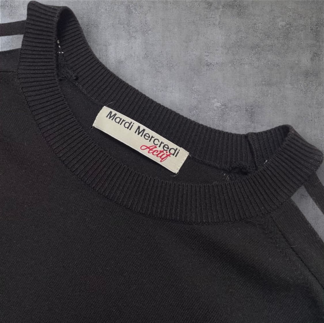 마르디 메크르디 Mardi mercredi 블랙 악티프 플라워 니트 F 상품이미지2