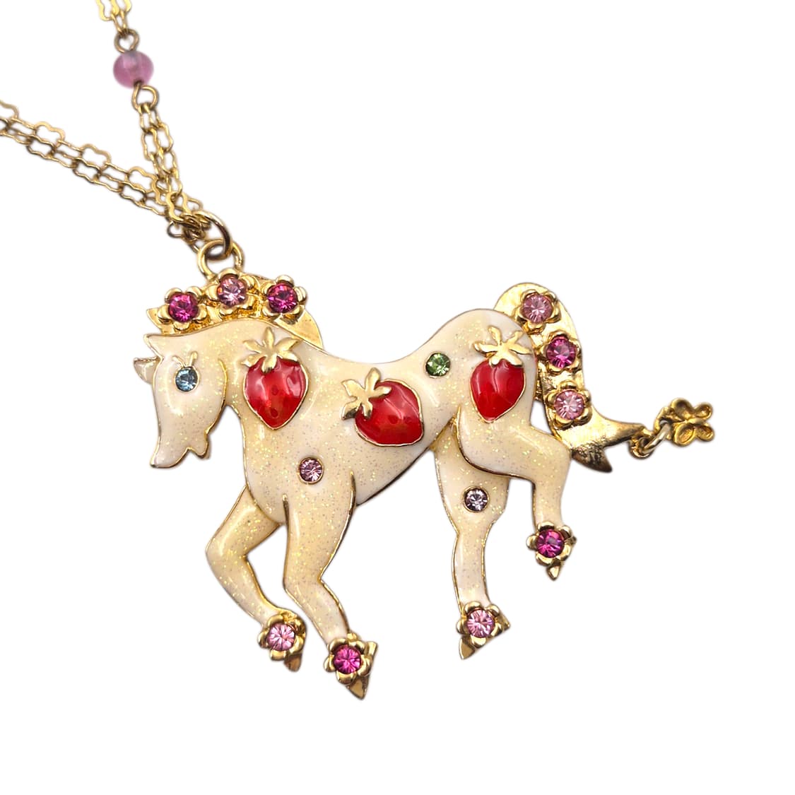 안나수이 컬렉션 유니콘 딸기 레이어드 목걸이 상품이미지1