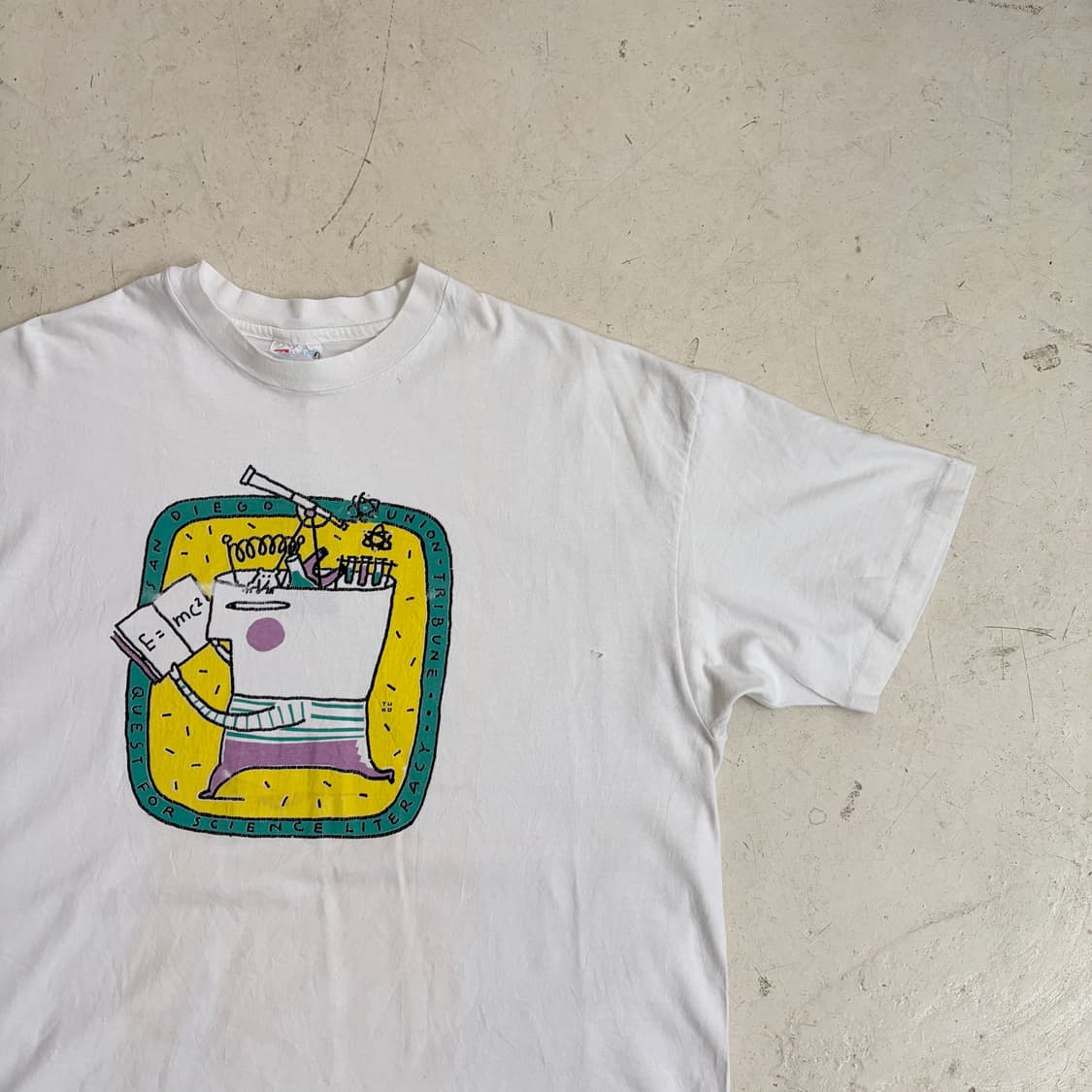 90s USA San Diego Union-Tribune 반팔티 XL 상품이미지2