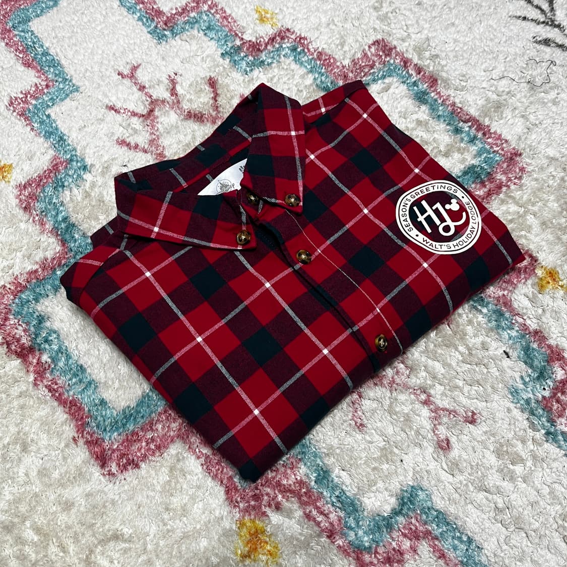 90s 미키마우스 FLANNEL 플란넬 셔츠 상품이미지1