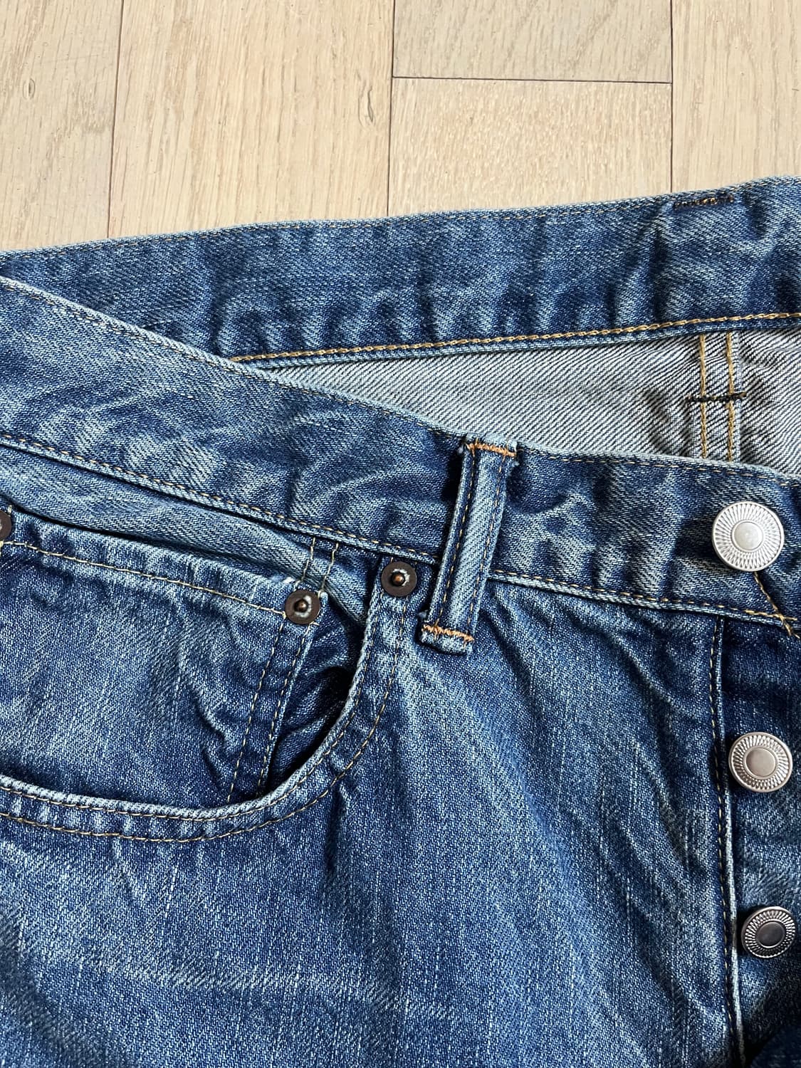 A.PRESSE 아프레쎄 워시드 데님 상품이미지2