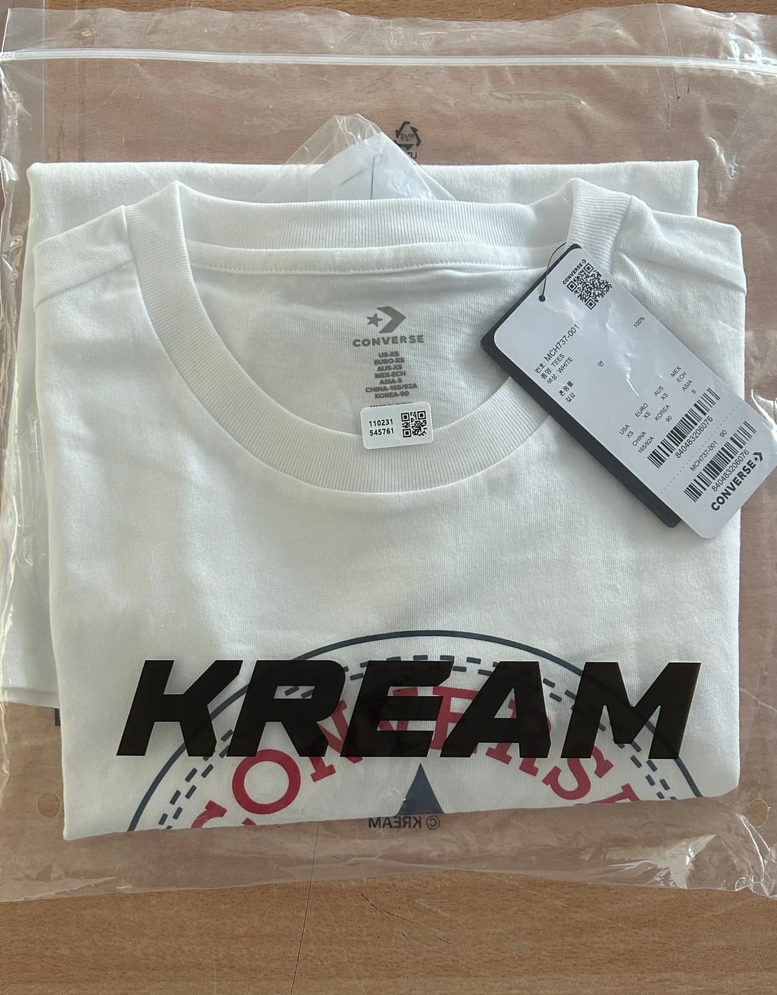 컨버스 올스타 패치 스탠다드 티셔츠 XS 화이트 상품이미지1