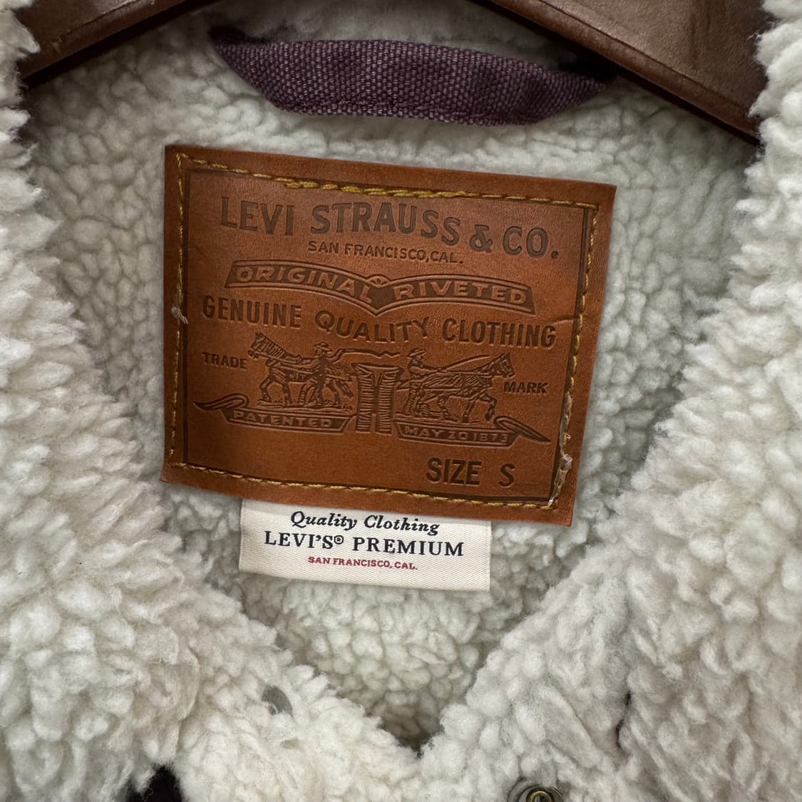 리바이스 타입 3 쉐르파 트러커 자켓 와인 S 상품이미지6