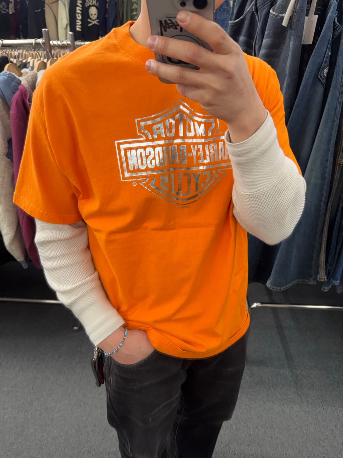 XL)할리데이비슨 빈티지 프린팅 Black Hills 반팔 상품이미지1