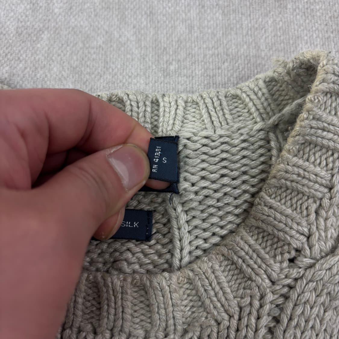 100 폴로 랄프로렌 실크 꽈배기 니트 상품이미지3