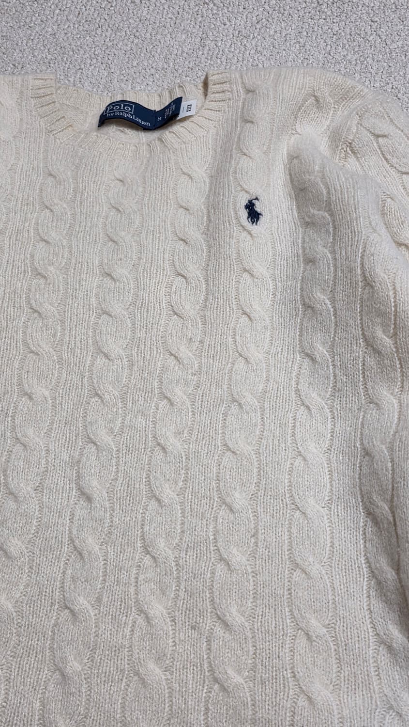 폴로 랄프로렌 아이보리 캐시미어 케이블 니트 44-55 상품이미지2