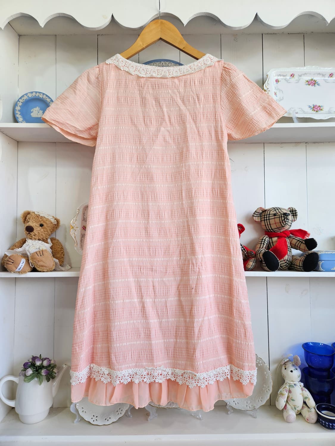 세실맥비 레이스 핑크 원피스 상품이미지4