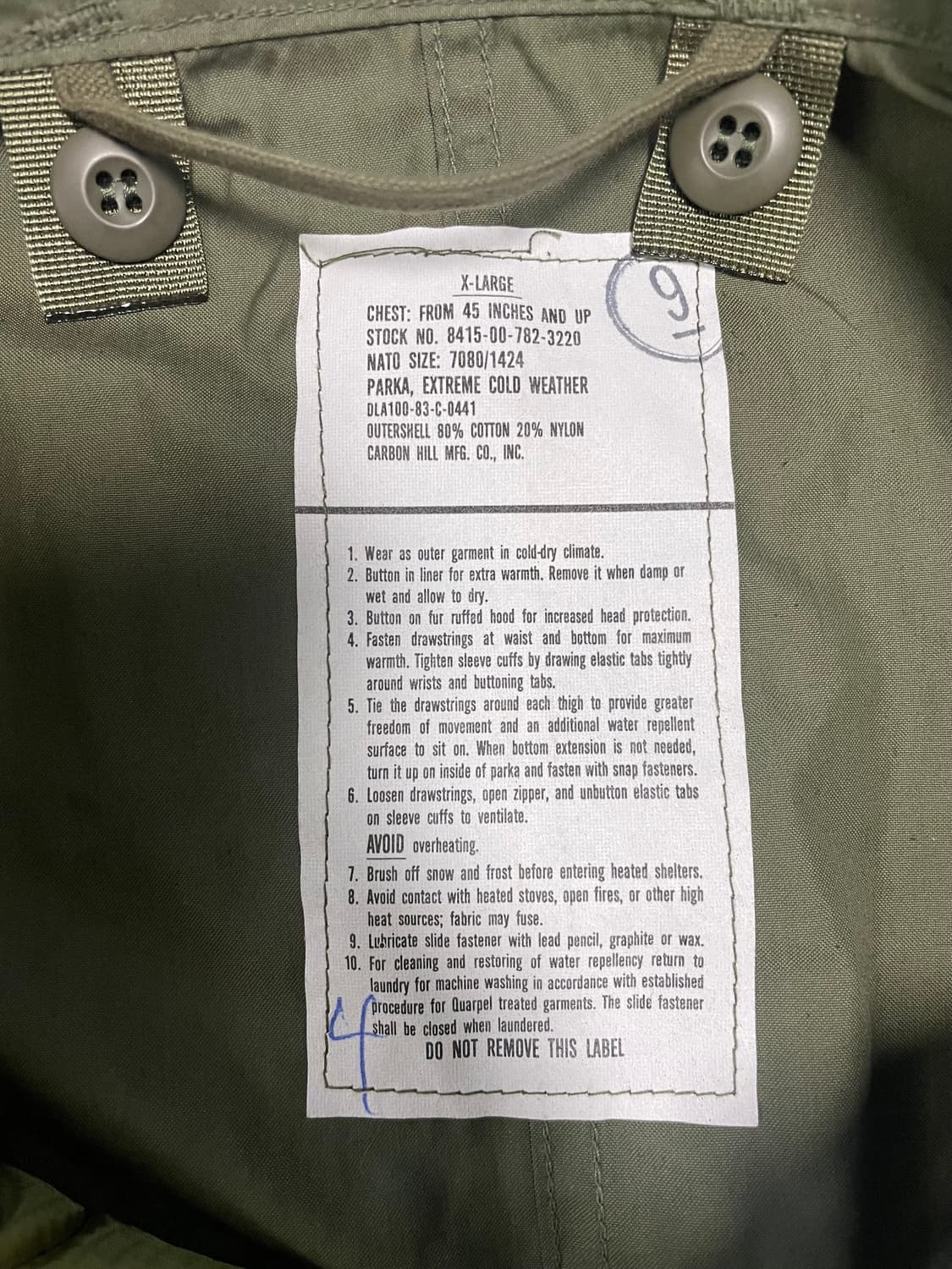 m65피쉬테일 og 개파카 XL 데드스탁 새상품 상품이미지6