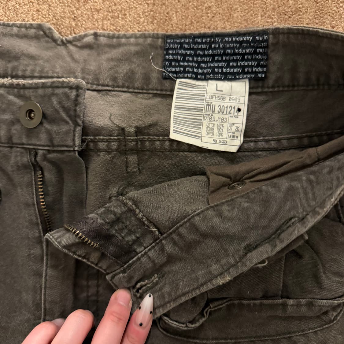 MU industry 핀터깔 Y2k 카고 팬츠 상품이미지4