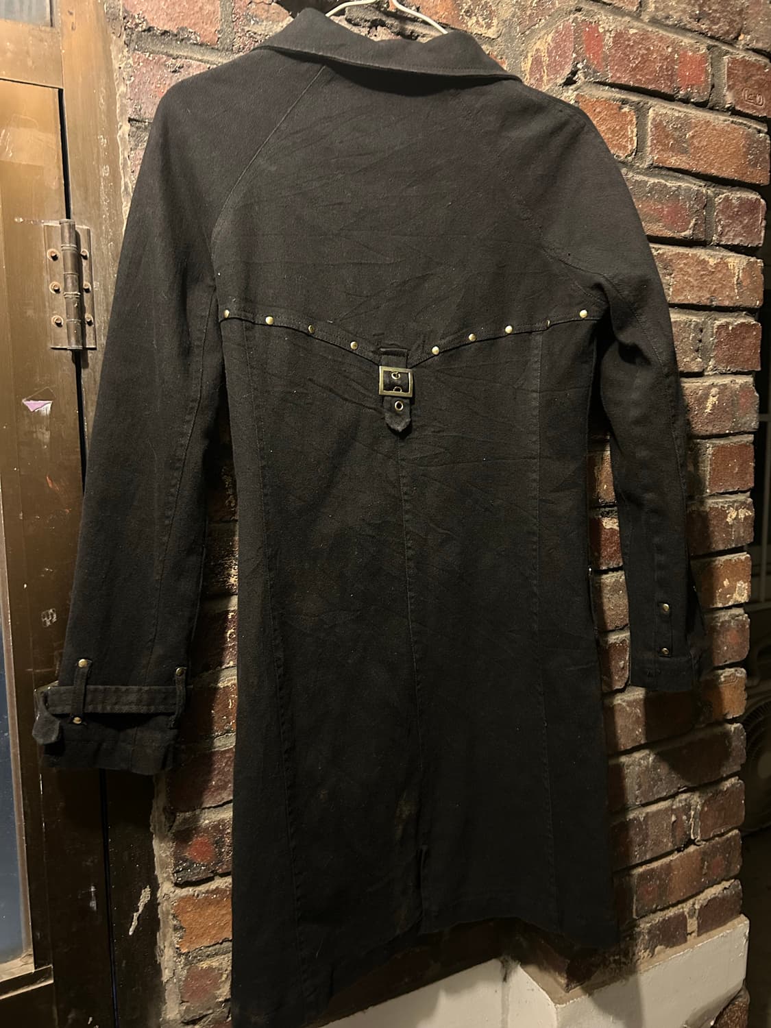 *rare design* 2000s d.i.a 본디지 블랙 코트자켓 상품이미지4