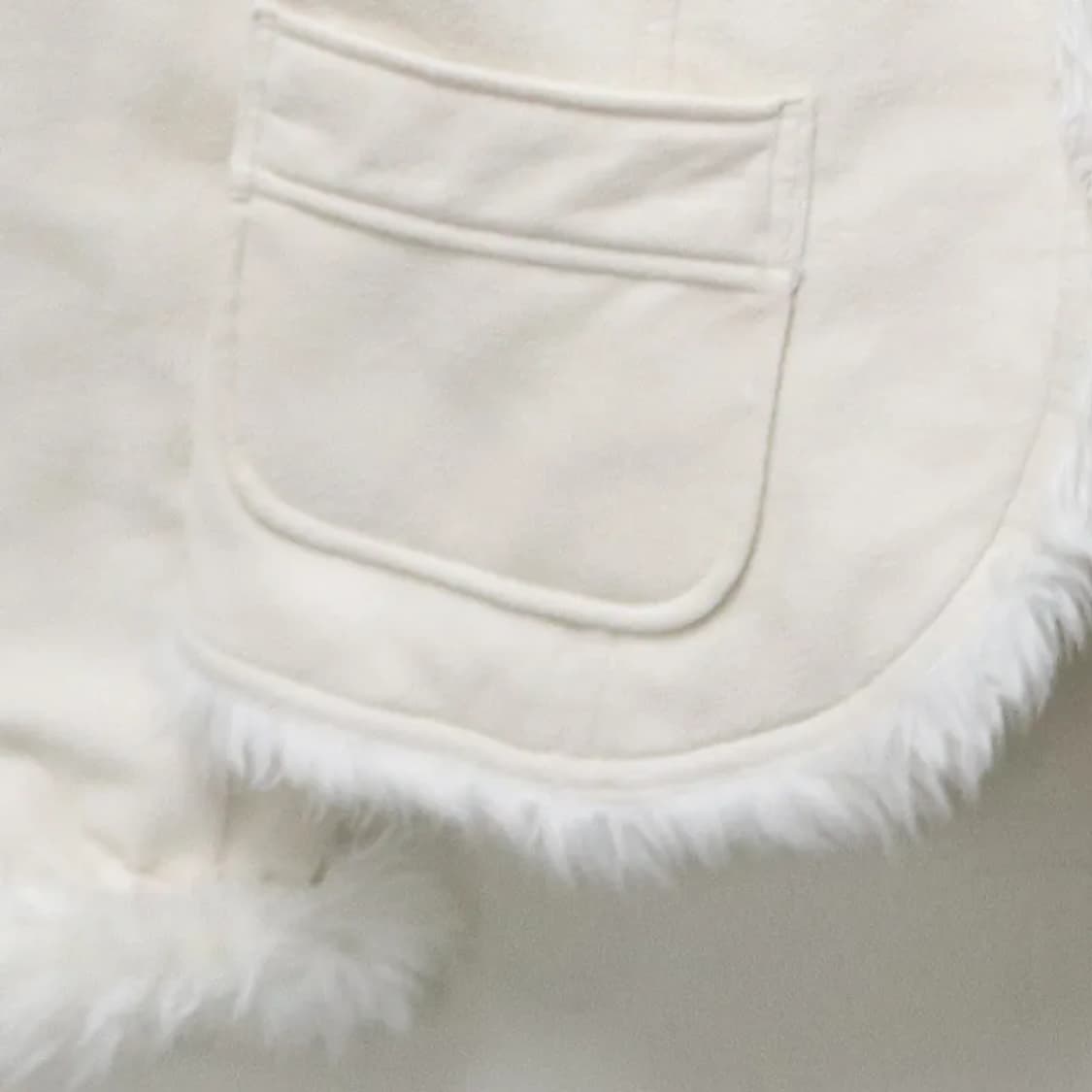 L.A. BEAU-JE 화이트 퍼 스웨이드 자켓 64320 상품이미지6