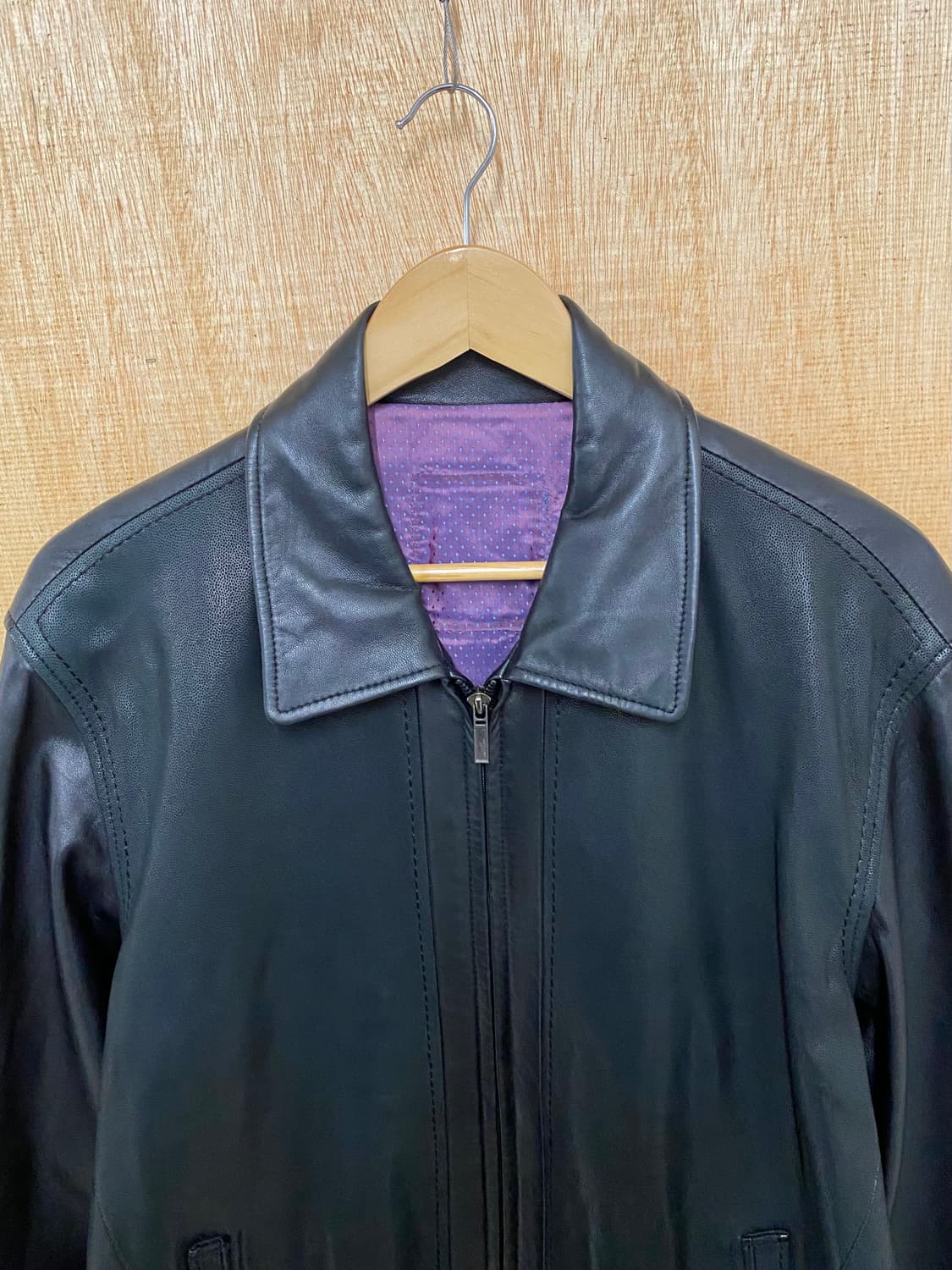 VTG minimal leather jacket 상품이미지6