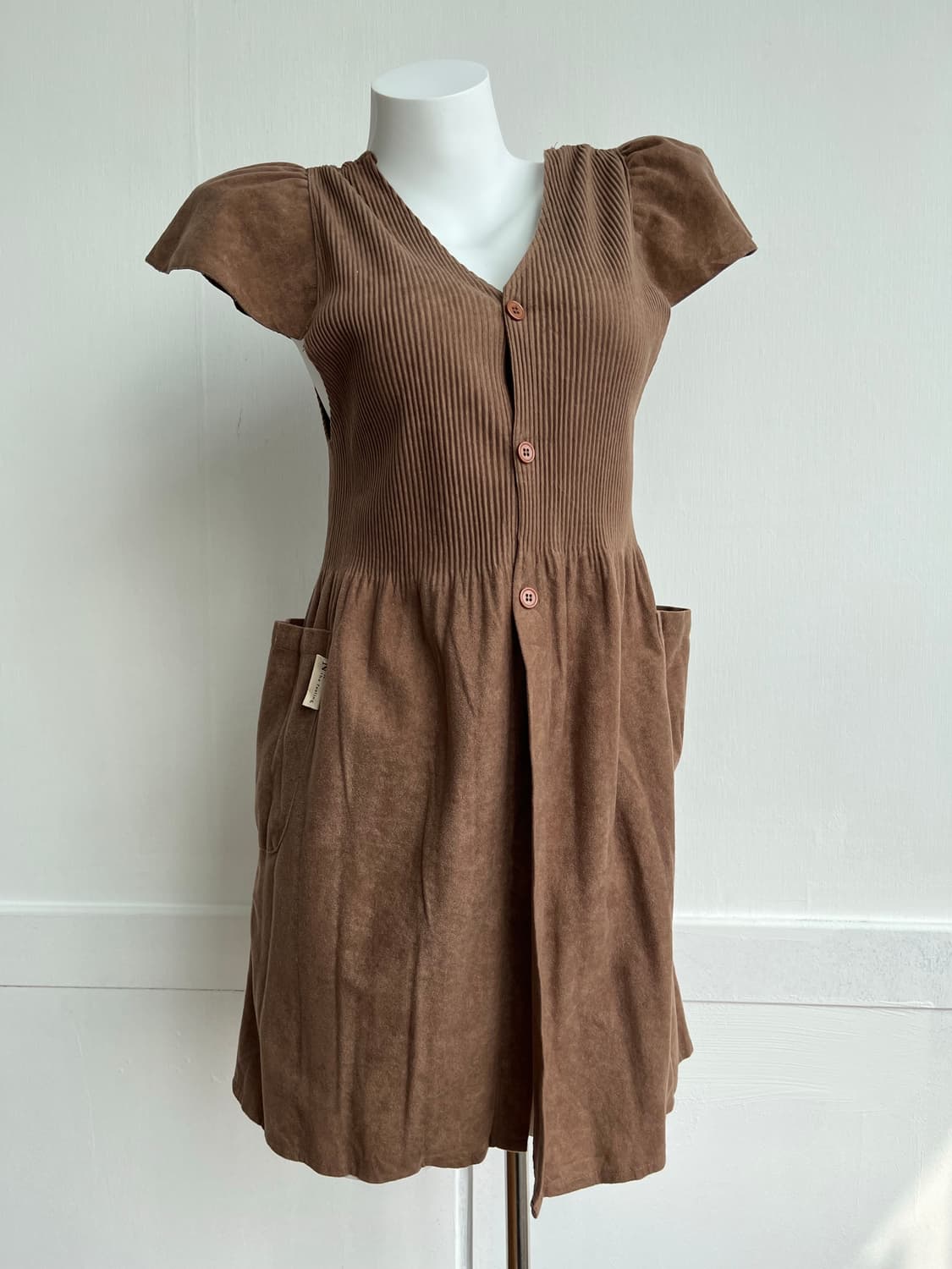  N° THE FEELING 브라운 포켓 미니 원피스 상품이미지2