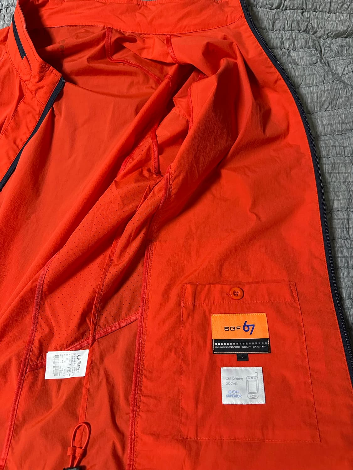 SGF67 골프 오렌지색 바람막이 상품이미지7