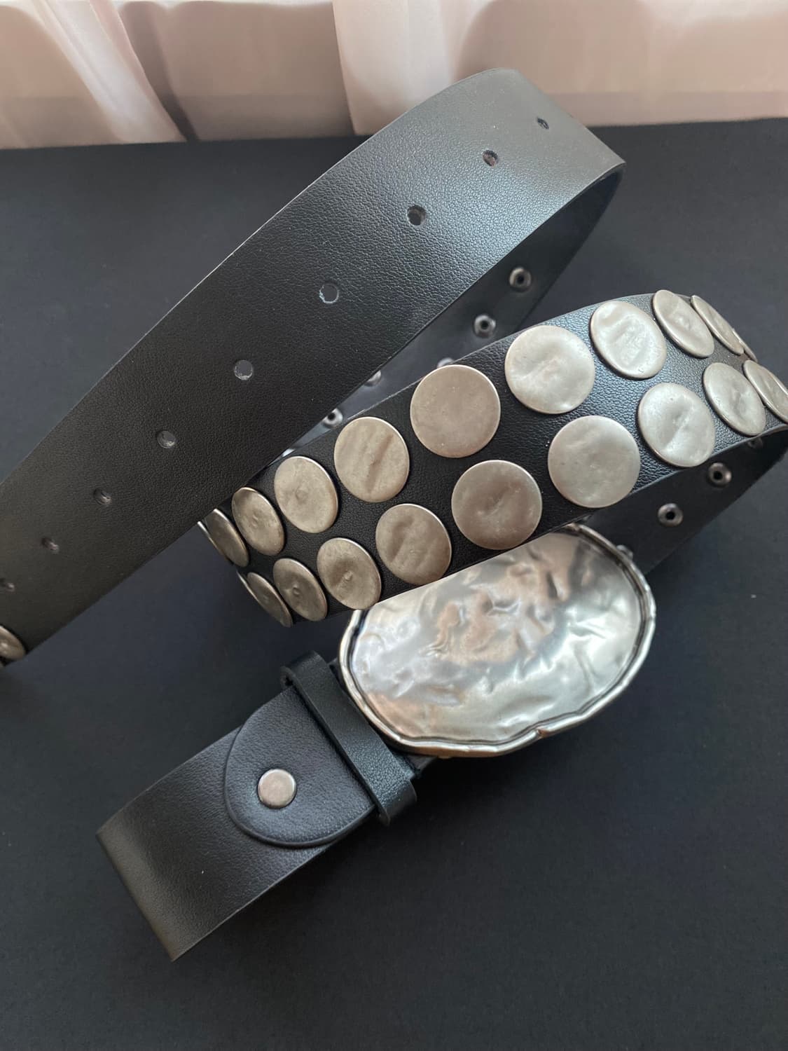 스터드 레더 벨트 상품이미지1