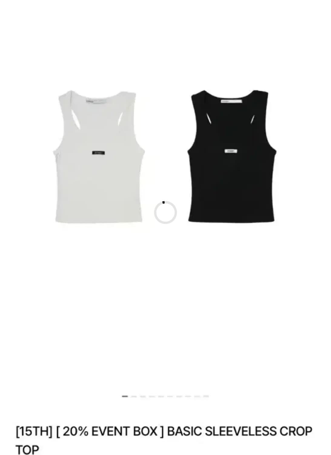 보헤미안서울 새상품 BASIC SLEEVELESS CROP TOP 상품이미지1