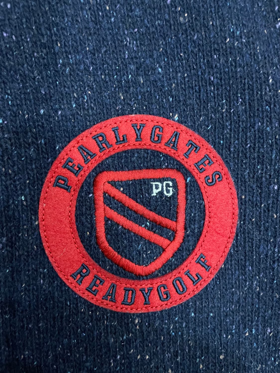 파리게이츠 골프웨어 방풍 셔틀랜드 울 니트 집업 자켓 네이비 상품이미지4