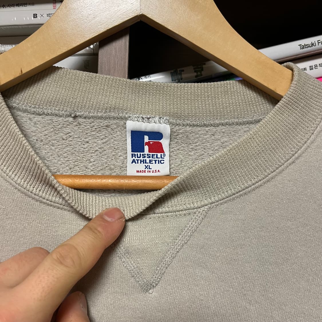 [XL] 90s USA 빈티지 러셀 맨투맨 베이지 상품이미지2