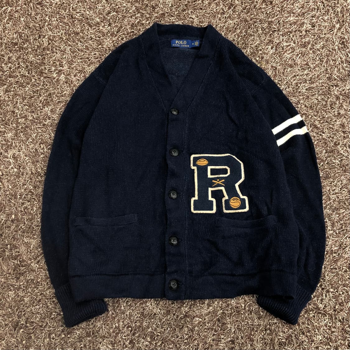 폴로 랄프로렌 레터맨 R패치 가디건  상품이미지1