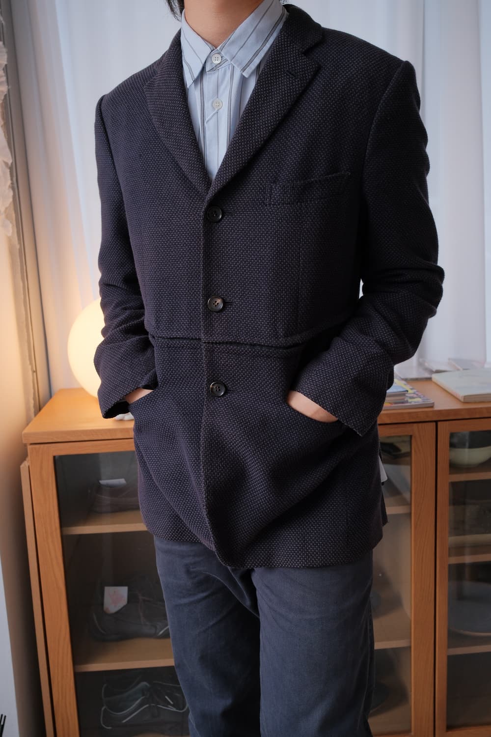Curved Oxford jacket 상품이미지6