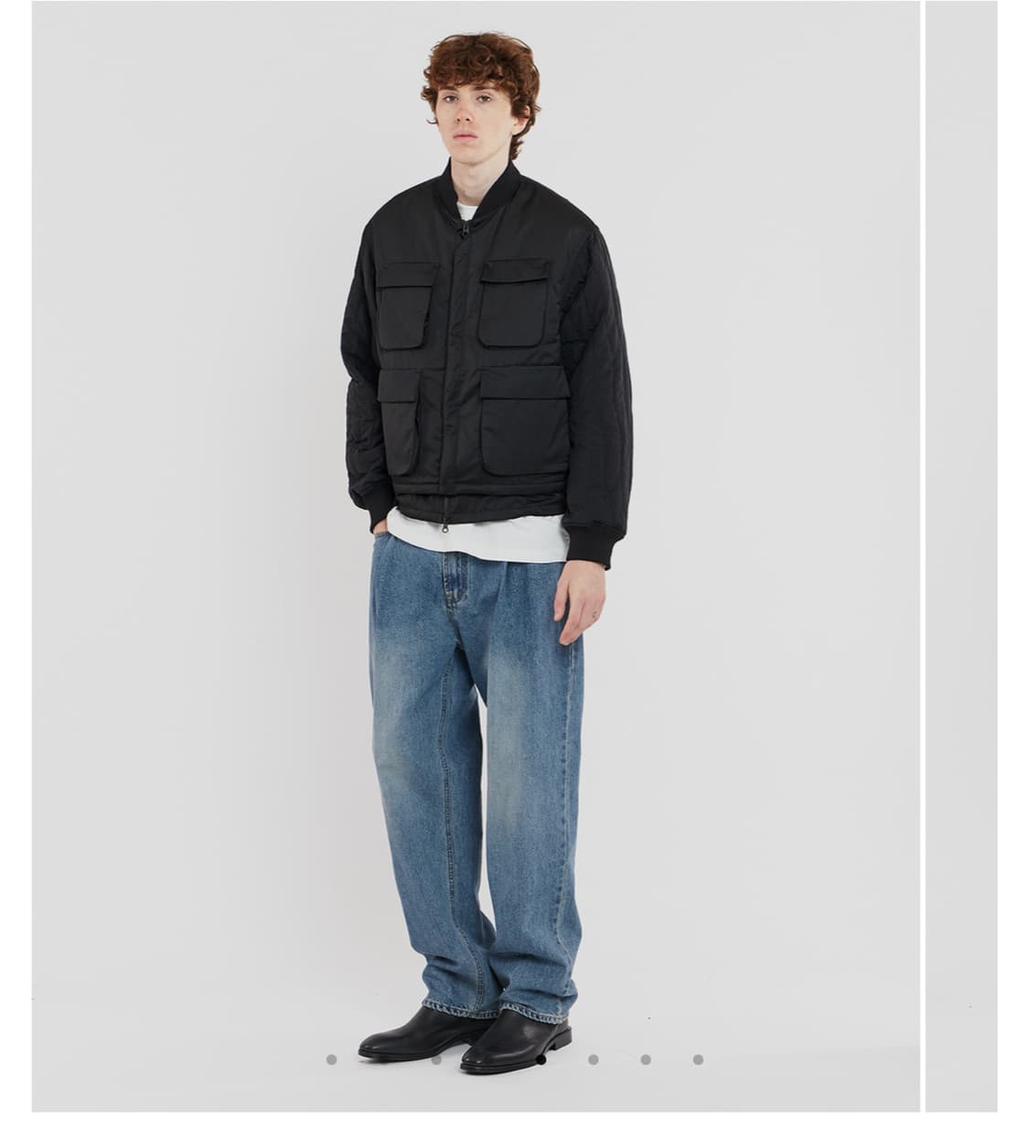 언어펙티드 레이어드 플라이트 자켓 블랙 상품이미지2