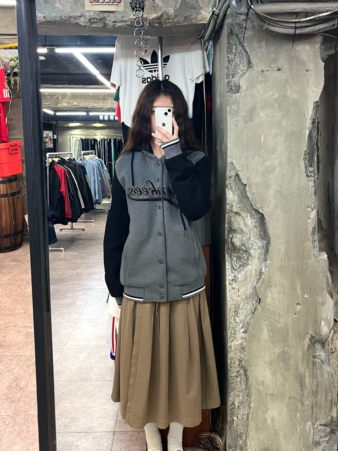 엠엘비 양키스 후드 바시티 자켓 그레이 100 #csz2631 상품이미지2