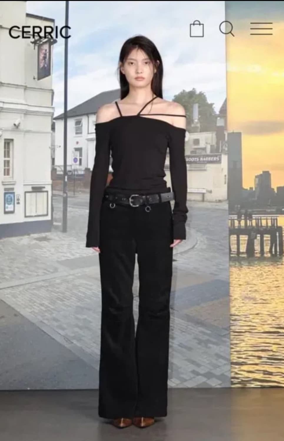 세릭 부츠컷 팬츠 블랙 상품이미지1