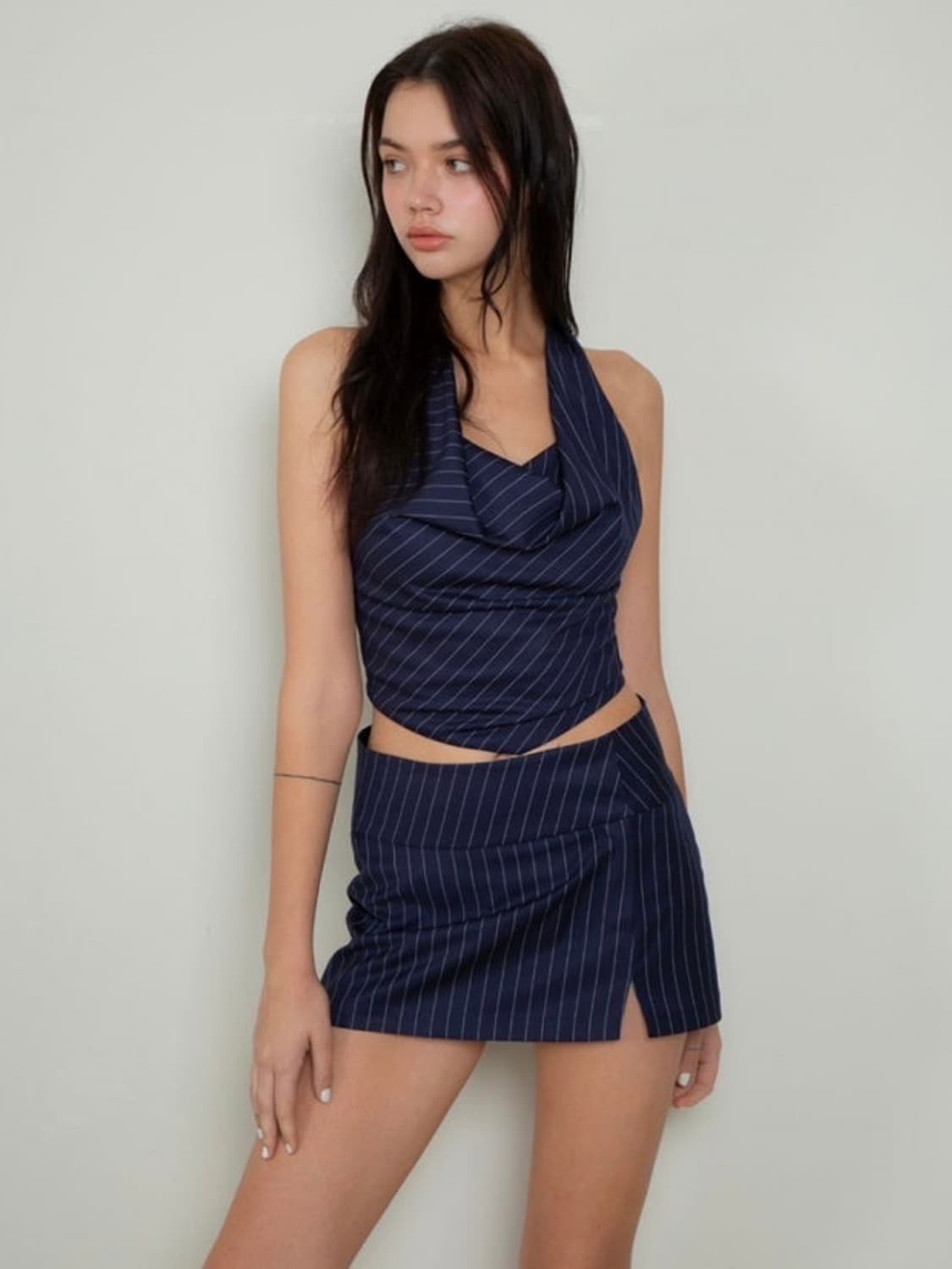 NOT YOUR ROSE 낫유어로즈 드레이핑 홀터넥 탑 상품이미지3