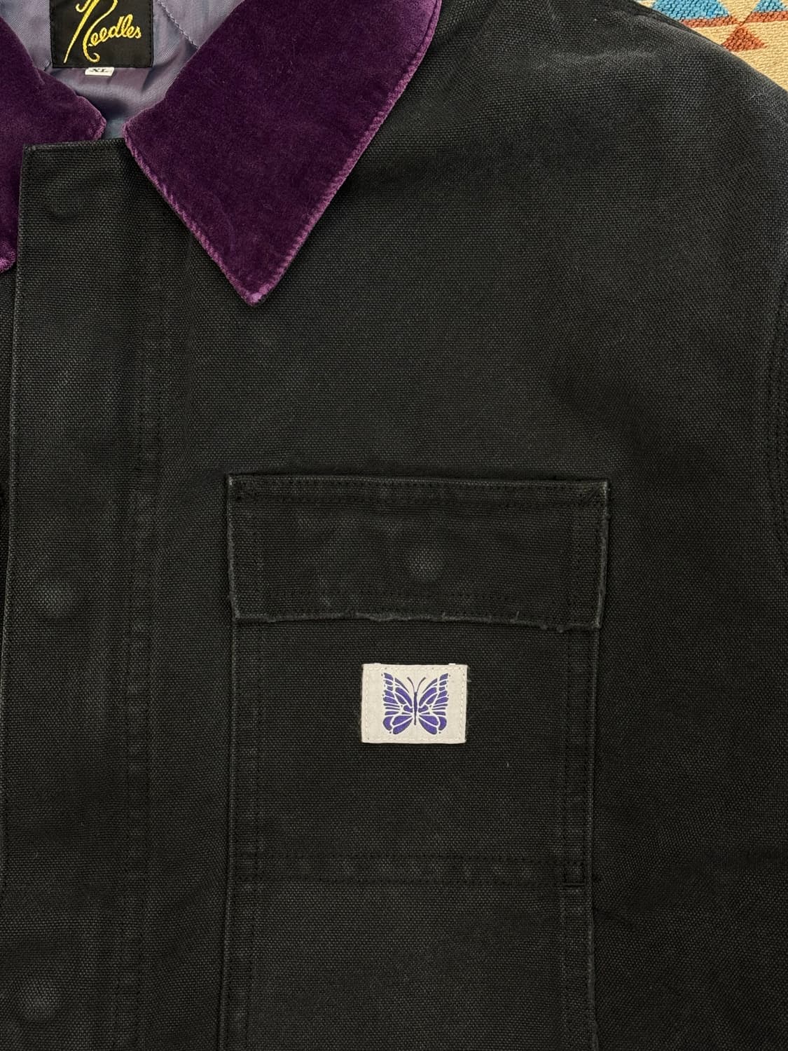 [XL][110] 니들스 16oz 코튼 캔버스 럼버잭 코트 블랙 상품이미지4