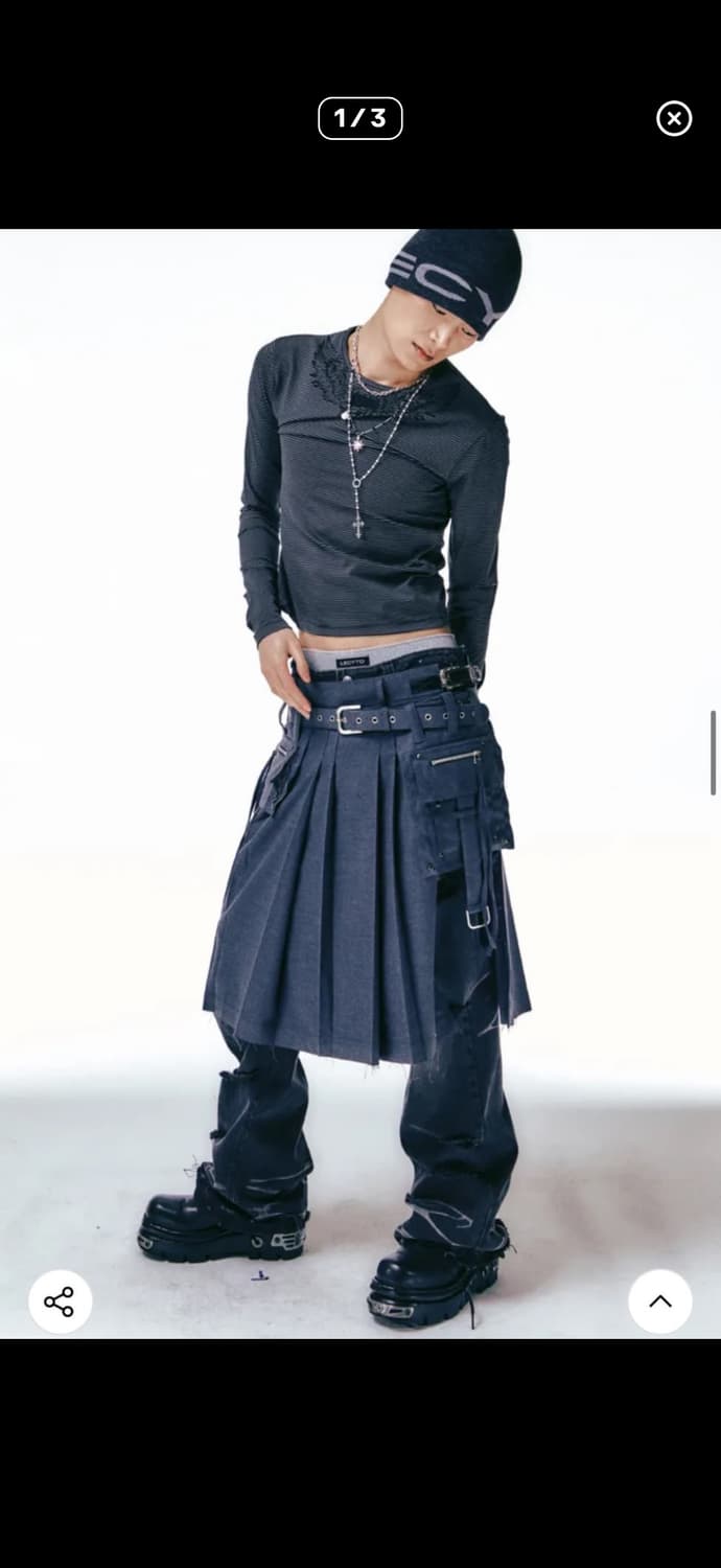 레씨토 레이어드 플리츠 스커트 상품이미지1