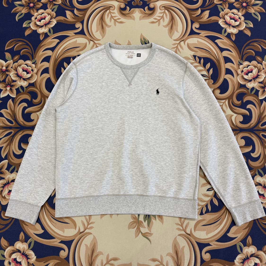 (L)폴로 랄프로렌 더블니트 스웻셔츠 맨투맨(그레이) 상품이미지1