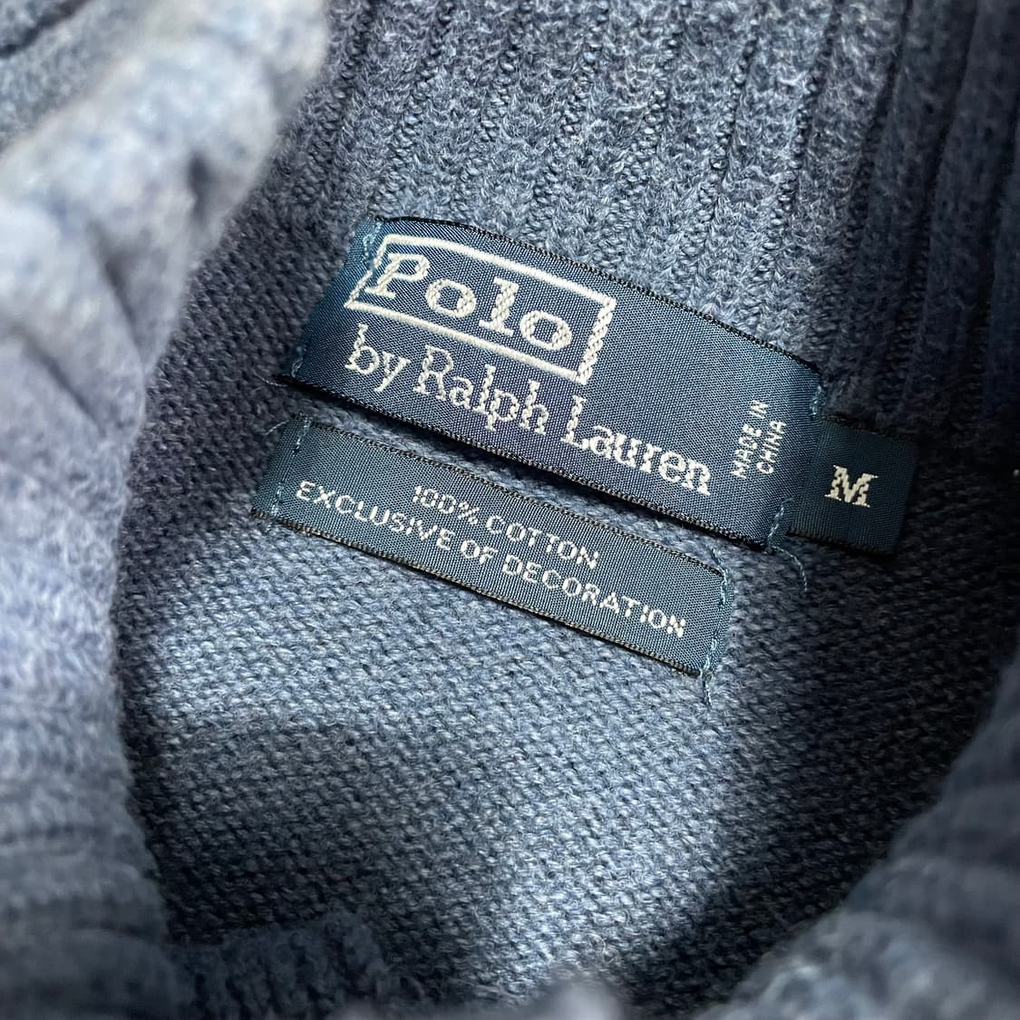 [M] 폴로 랄프로렌 커스텀 크롭 니트 블루 상품이미지2