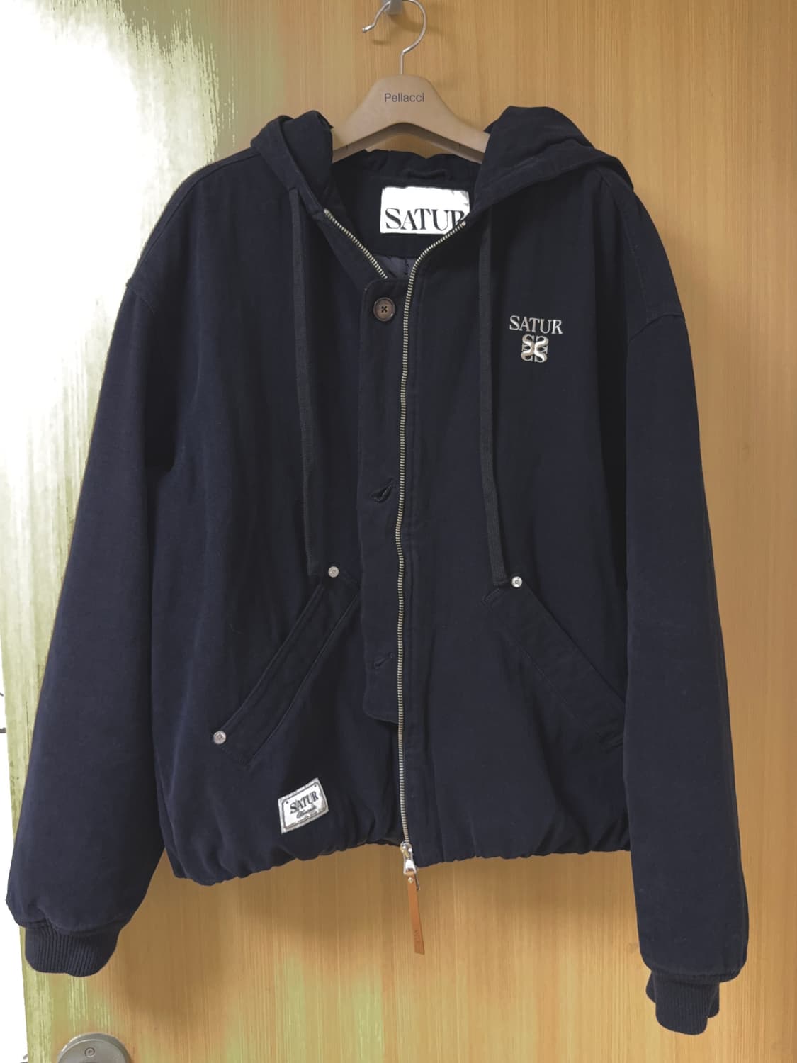 [L] SATUR 세터 테오 패디드 후드 집업 블랙 상품이미지3