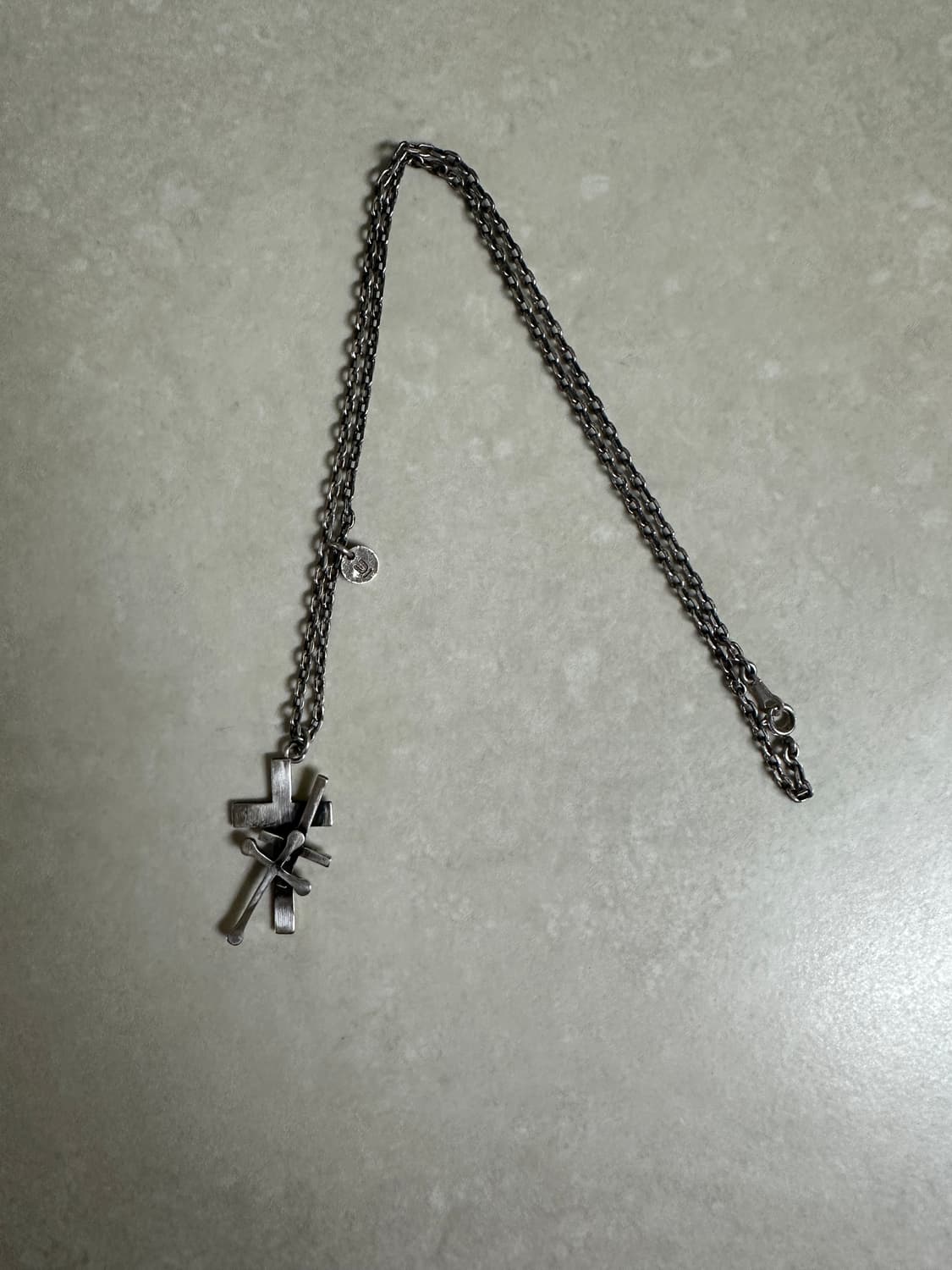 언더커버 2002 아카이브 크로스 십자가 실버 목걸이 상품이미지1